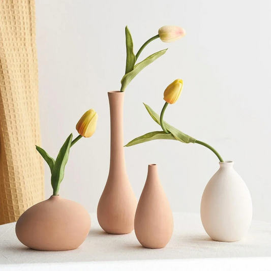 Nordic Bloom Pottery Vases