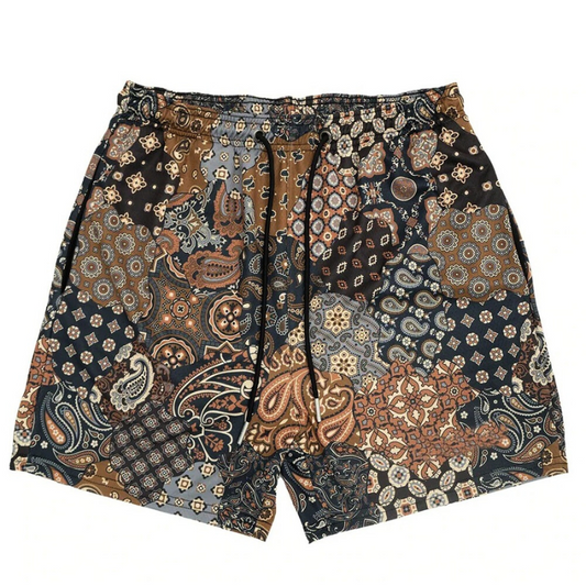 Paisley Patch Mosaic Shorts