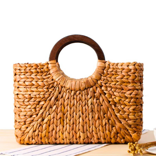 Coastal Weave Rattan Handbag